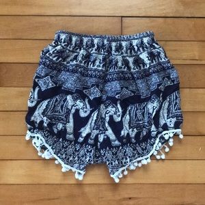 Elephant Print Shorts
